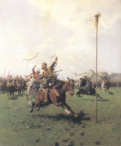 Lisowczycy - Shooting from a Bow by Jozef Brandt